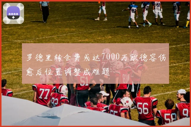 罗德里转会费或达7000万欧德容伤愈后位置调整成难题